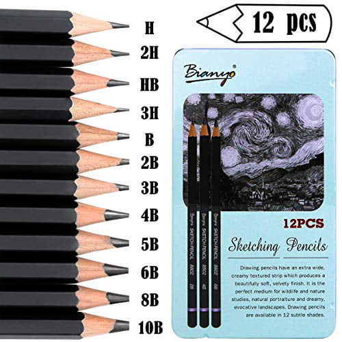 Y-QUARTER 36Pcs Funny Graphite Pencil Sketching Drawing Writing HB//2B Stationery School Office Supplies Student Christmas Birthday Gifts